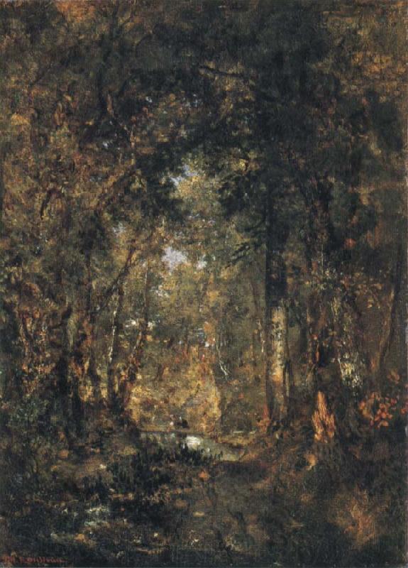 Theodore Rousseau In the Wood at Fontainebleau Norge oil painting art